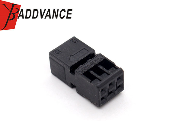 6 Pin Female Electrical Automotive Connector Black With Terminals For Car