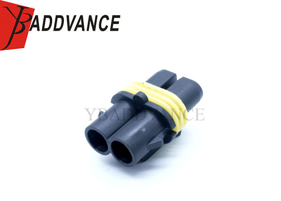 Hot Sales 2 Pin Electrical Black Waterproof Female Cable Wire To Wire Connector For Fog Lights